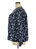 Torrid Floral Blue Long Sleeve Blouse Size 2X Plus (2) - photo 5