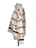 Evereve Chevron-herringbone Ivory Turtleneck Sweater Size L - photo 5