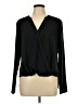 Remade 100% Polyester Black Long Sleeve Blouse Size L - photo 1