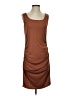 Ekouaer Solid Brown Casual Dress Size S - photo 1