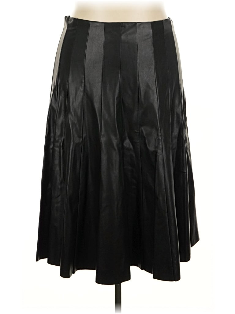 Pre-owned Eloquii Faux Leather Skirt In Black