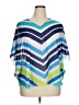 Draper's & Damon's 100% Polyester Blue Short Sleeve Blouse Size XL - photo 1
