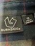 Burnside Plaid Green Blue Long Sleeve Button-Down Shirt Size 12 - photo 3