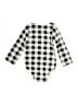 Hb 100% Cotton Checkered-gingham Ivory Long Sleeve Onesie 18-24 MO / 24 MO - photo 2