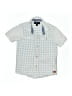 7 For All Mankind Checkered-gingham Blue Short Sleeve Button-Down Shirt Size 5 - photo 1