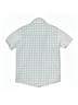 7 For All Mankind Checkered-gingham Blue Short Sleeve Button-Down Shirt Size 5 - photo 2
