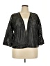 ELOQUII 100% Polyurethane Metallic Silver Jacket Size 20 - photo 1