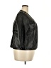 ELOQUII 100% Polyurethane Metallic Silver Jacket Size 20 - photo 4