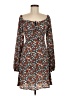 Shein 100% Polyester Print Brown Casual Dress Size XS - photo 1