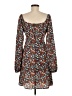 Shein 100% Polyester Print Brown Casual Dress Size XS - photo 2