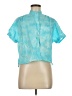 Cali 100% Cotton Teal Short Sleeve Blouse Size XS - photo 1