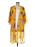 Ambiance 100% Polyester Yellow Kimono Size M - photo 1