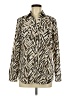 JM Collection 100% Polyester Animal Print Ivory Long Sleeve Blouse Size 6 - photo 1