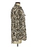 JM Collection 100% Polyester Animal Print Ivory Long Sleeve Blouse Size 6 - photo 4