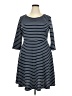 Gilli Stripes Blue Casual Dress Size 2X - photo 1