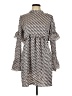Missguided 100% Polyester Houndstooth Gray Casual Dress Size 12 - photo 1