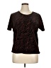 Notations Black Short Sleeve Top Size XL - photo 1