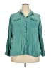 C established 1946 100% Rayon Teal 3/4 Sleeve Button-Down Shirt Size 22/24 - photo 1