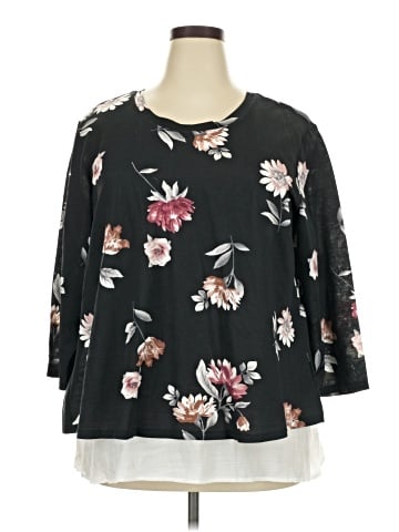 Bobeau 3/4 Sleeve Blouse (view 1)
