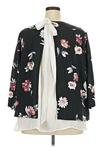 Bobeau 3/4 Sleeve Blouse (view 2)