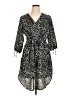 Evans 100% Polyester Print Black Casual Dress Size 14 - photo 1