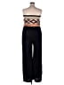 Liberty Love 100% Rayon Argyle Black Jumpsuit Size XL - photo 2
