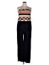 Liberty Love 100% Rayon Argyle Black Jumpsuit Size XL - photo 1