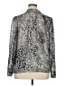 Cupcakes & Cashmere Animal Print Silver Long Sleeve Blouse Size XL - photo 2
