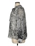 Cupcakes & Cashmere Animal Print Silver Long Sleeve Blouse Size XL - photo 5