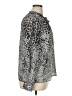 Cupcakes & Cashmere Animal Print Silver Long Sleeve Blouse Size XL - photo 4