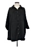 Assorted Brands Black 3/4 Sleeve Button-Down Shirt Size S - photo 1