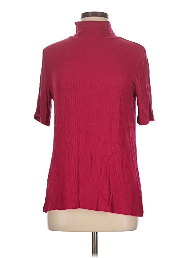 Pre-owned Laurie Felt Turtleneck Sweater In Burgundy