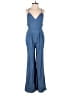 Lovers + Friends 100% Cotton Solid Blue Jumpsuit Size XS - photo 1