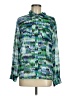 TWO by Vince Camuto 100% Polyester Print Green Long Sleeve Blouse Size M - photo 1