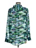 TWO by Vince Camuto 100% Polyester Print Green Long Sleeve Blouse Size M - photo 2