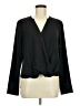 Remade 100% Polyester Black Long Sleeve Blouse Size M - photo 1