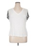NANETTE Nanette Lepore Silver Short Sleeve Top Size XL - photo 1