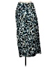 Zara 100% Polyester Animal Print Teal Casual Skirt Size M - photo 2