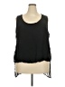 Wet Seal 100% Polyester Black Sleeveless Blouse Size 3X - photo 1