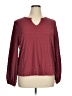 Nine West Burgundy Long Sleeve Blouse Size XL - photo 1