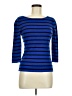 Express Stripes Blue 3/4 Sleeve Top Size M - photo 1
