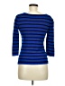 Express Stripes Blue 3/4 Sleeve Top Size M - photo 2