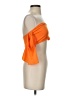 Shein 100% Polyester Orange Short Sleeve Top Size S - photo 4