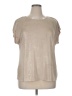Assorted Brands Metallic Tan Short Sleeve Blouse Size XL - photo 1