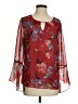 CAbi 100% Polyester Burgundy 3/4 Sleeve Blouse Size S - photo 1
