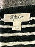 Style&Co Stripes Black Pullover Sweater Size L - photo 7