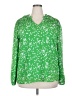 Unbranded 100% Polyester Green 3/4 Sleeve Blouse Size 2X - photo 1