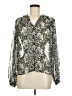 MNG Silver Long Sleeve Blouse Size 6 - photo 1