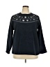 Bonnie Evans 100% Polyester Stars Black Pullover Sweater Size 2X - photo 1