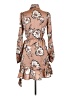 Express 100% Polyester Print Brown Cocktail Dress Size XS - photo 2